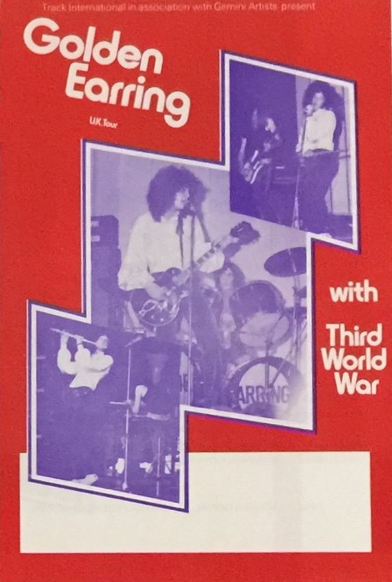 Golden Earring 1973 first British Tour flyer front